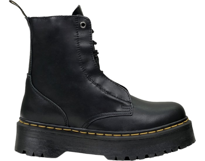 Dr Martens Sinclair Milled Smooth Leather Platform Black
