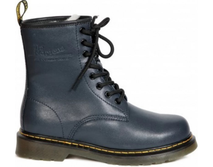 Dr.Martens 1460 Dark Blue Smooth Fleece с мехом