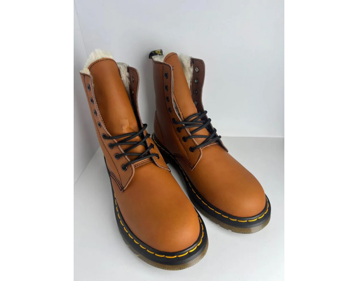 DR. MARTENS 1460 Brown Black С Мехом