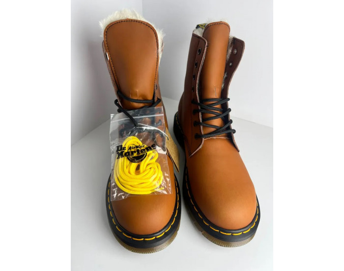 DR. MARTENS 1460 Brown Black С Мехом