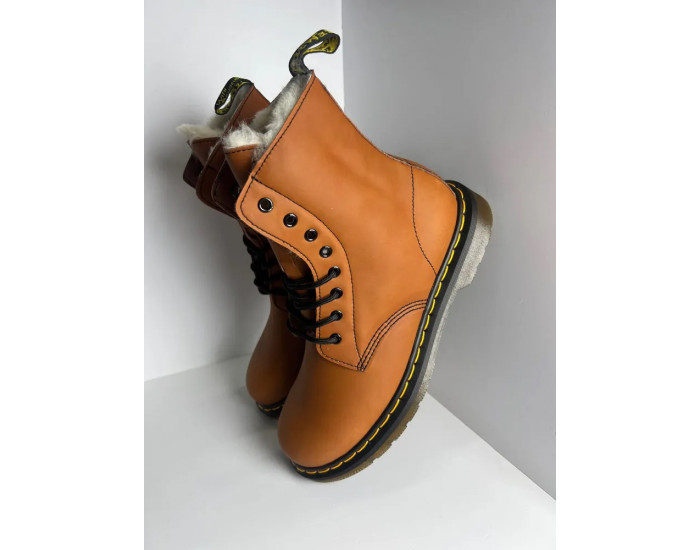 DR. MARTENS 1460 Brown Black С Мехом