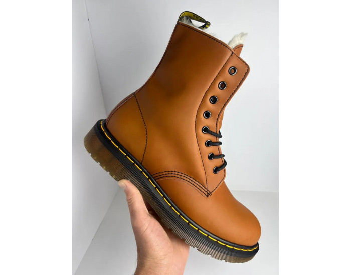 DR. MARTENS 1460 Brown Black С Мехом