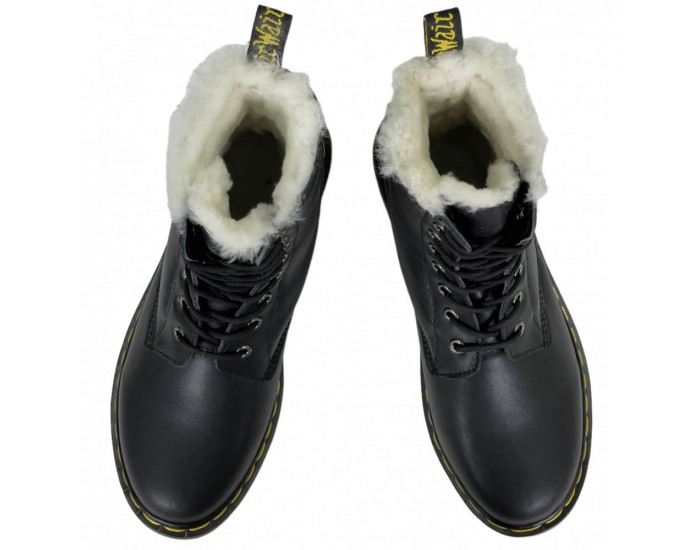 Dr Martens 1460 Jadon Black с белым Мехом