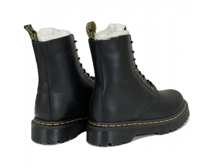 Dr Martens 1460 Jadon Black с белым Мехом