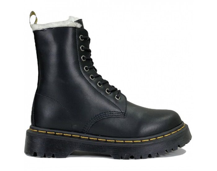 Dr Martens 1460 Jadon Black с белым Мехом