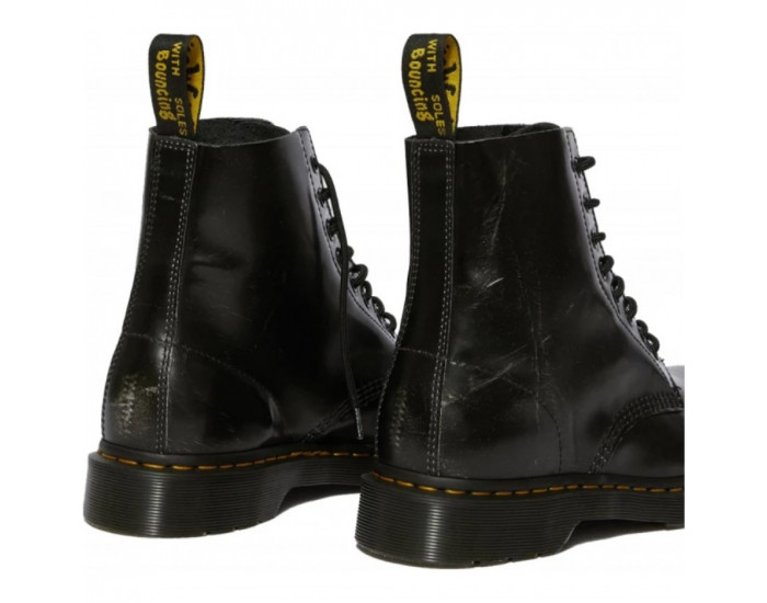 Dr Martens 1460 Pascal Metallic Silver Italian Brush Off