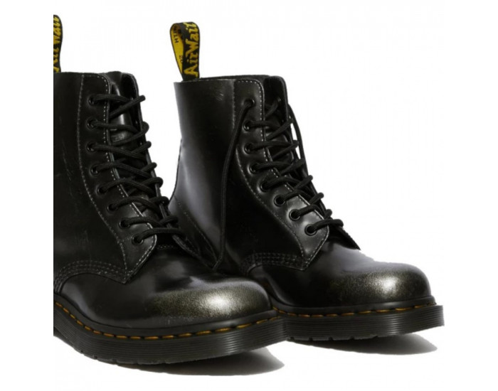 Dr Martens 1460 Pascal Metallic Silver Italian Brush Off