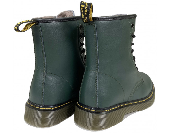 Dr Martens 1460 Green Smooth с Мехом