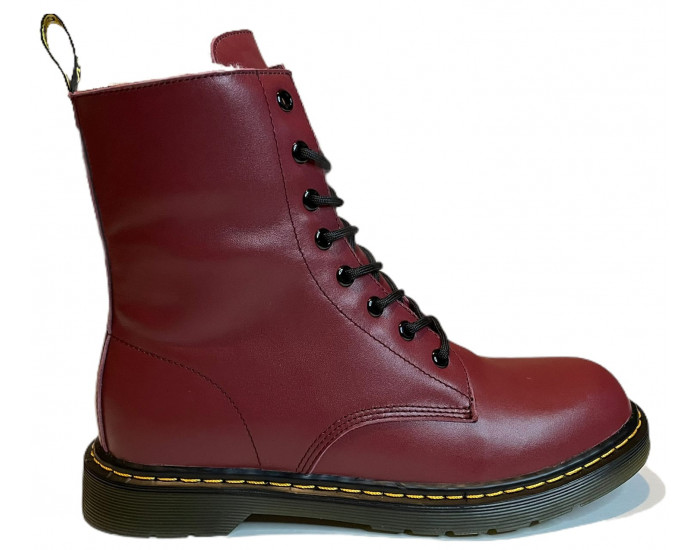 Dr Martens 1460 Smooth Cherry Red Narrow Fit с Мехом