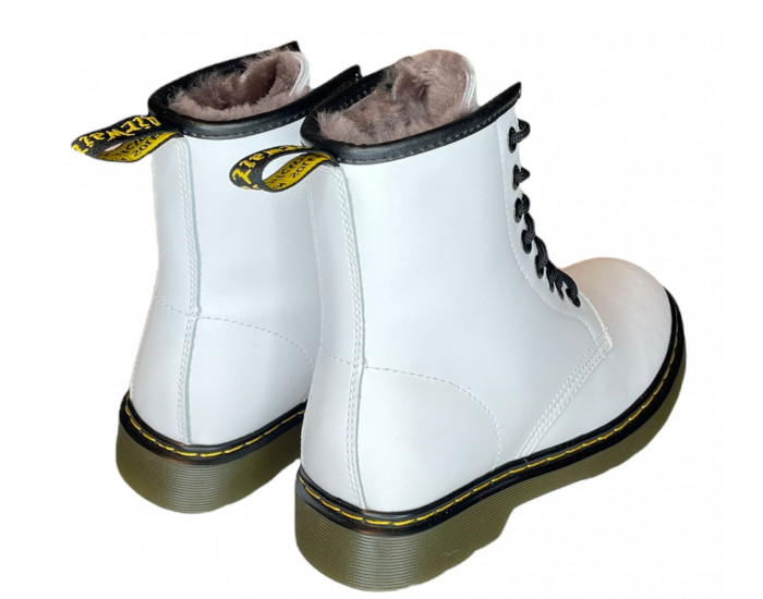 Dr Martens 1460 White Smooth с Мехом