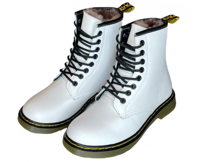 Dr Martens 1460 White Smooth с Мехом