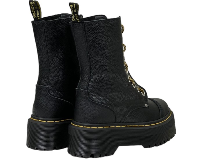 Dr Martens 1490 Sinclair Combs Leather Platform Black