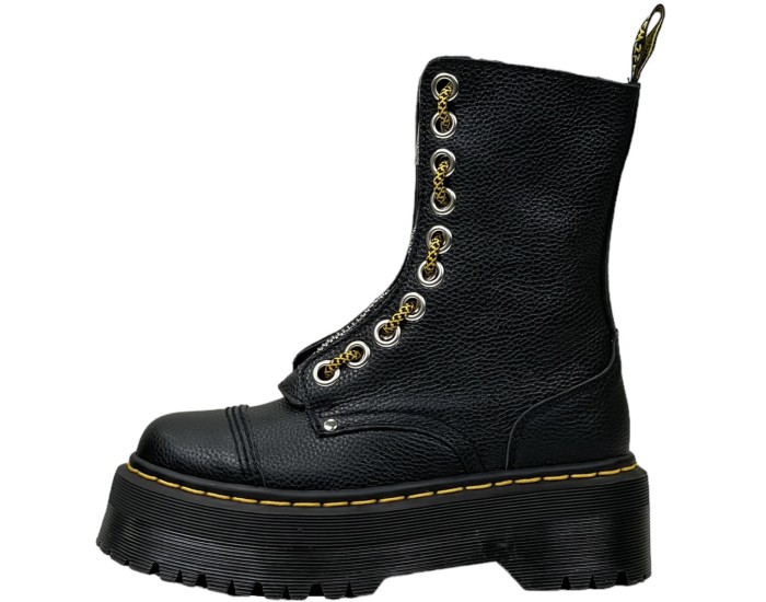 Dr Martens 1490 Sinclair Combs Leather Platform Black