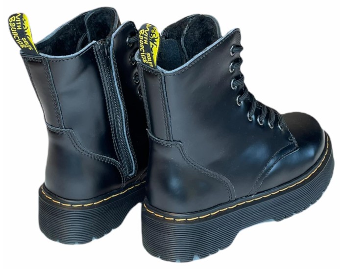 Dr Martens 1460 Jadon Black с Черным Мехом