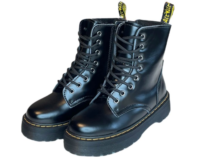 Dr Martens 1460 Jadon Black с Черным Мехом