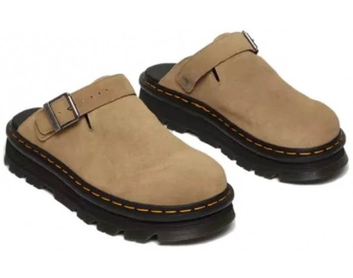 Dr.Martens Zebzag Suede Slingback Platform Mule Savannah Tan