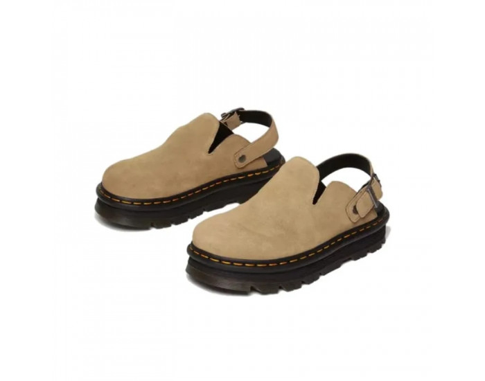 Dr.Martens Zebzag Suede Slingback Platform Mule Savannah Tan