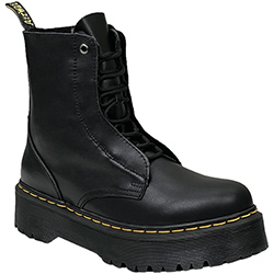Dr Martens Sinclair Milled Smooth Leather Platform Black